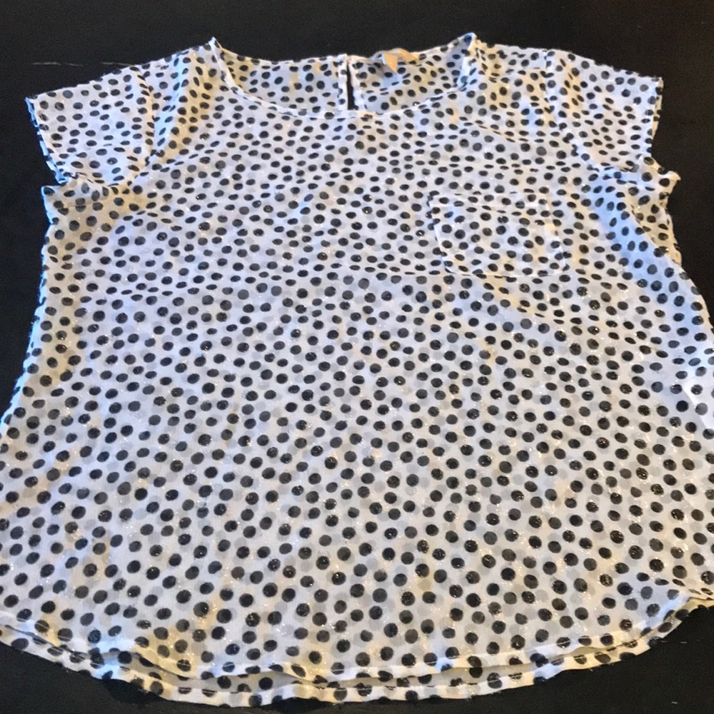Black/White Polka Dot & Sparkle M Banana Republic